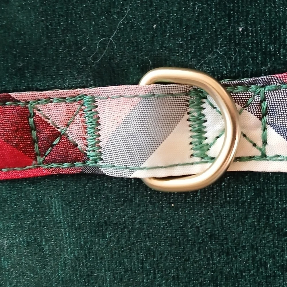 Dog Holiday Green Velvet Jacket With Plaid Bow Tie.